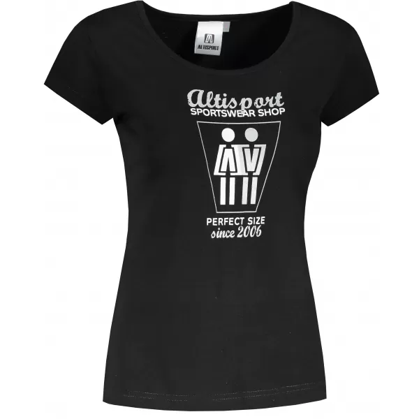  Дамска тениска ALTISPORT ALW049122 ЧЕРНО И СРЕБРИСТО 