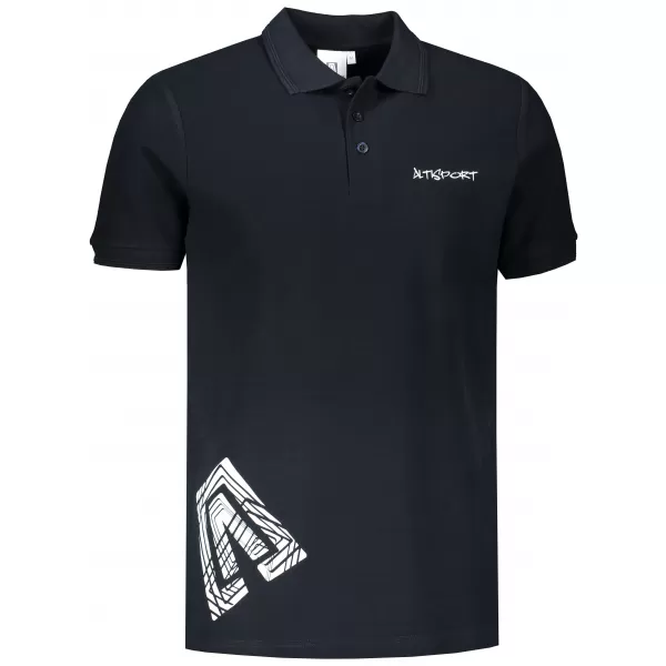  Мъжка тениска с яка ALTISPORT ALM013203 ТЪМНОСИН 