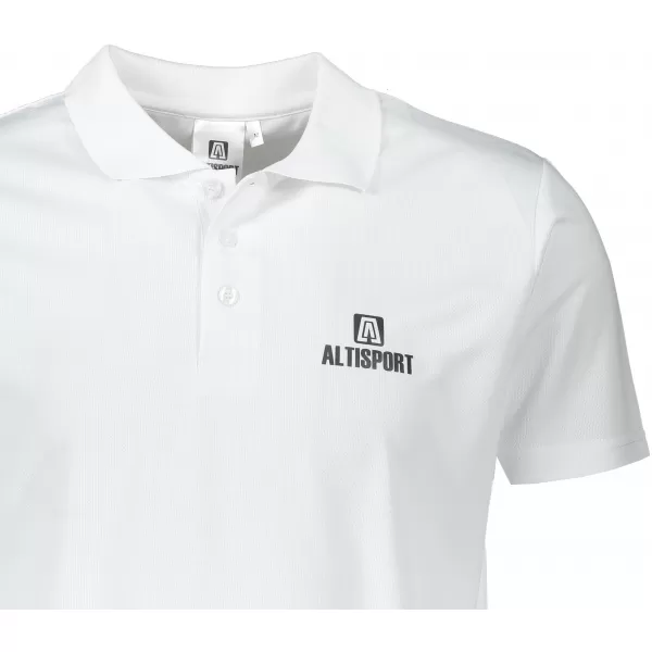  Мъжка функционална тениска с яка ALTISPORT ALM006217 БЯЛО 