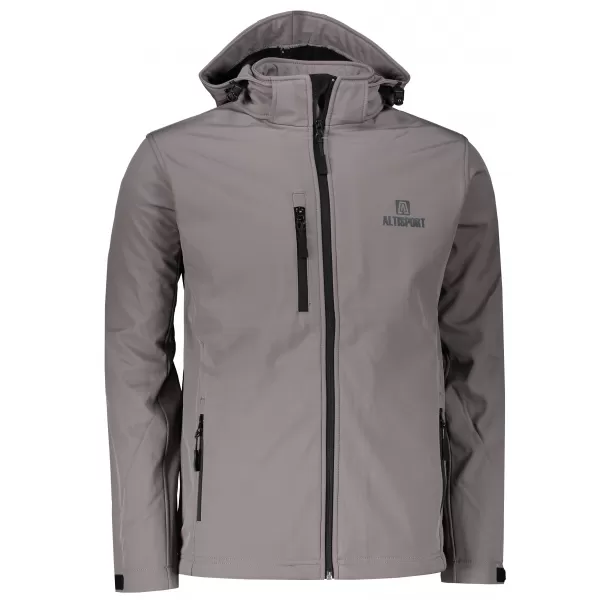  Мъжко софтшел яке ALTISPORT ALM006522 СТОМАНЕНО СИВО 