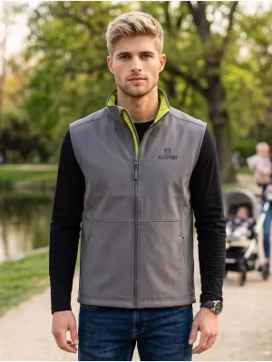 Мъжка софтшел жилетка ALTISPORT ALM006517 СТОМАНЕНО СИВО