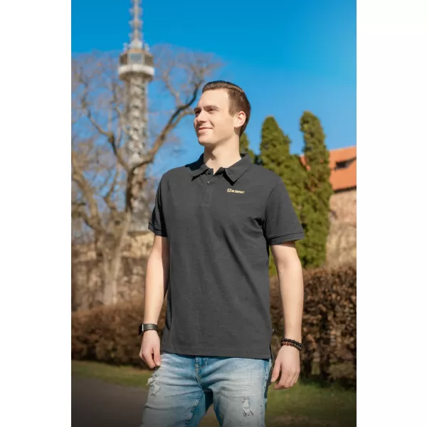  Мъжка тениска с яка ALTISPORT WELLYN MTST647 ЧЕРЕН 
