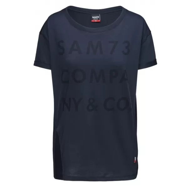  Женски t -риза с къси ръкави SAM 73 NINA WT 818 ТЪМНО СИНЬО 