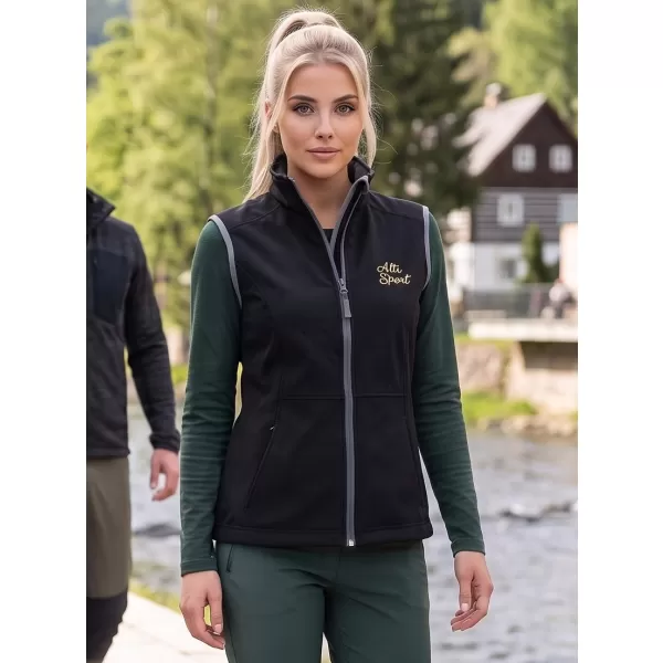  Дамска софтшел жилетка ALTISPORT ALW056516 ЧЕРЕН 
