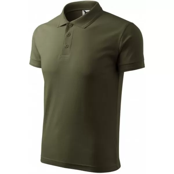  Мъжка тениска с яка MALFINI PIQUE POLO 203 ВОЕННИ 