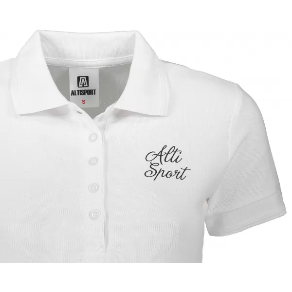  Дамска тениска с яка ALTISPORT ALW056210 ЧЕРНО И БЯЛО 