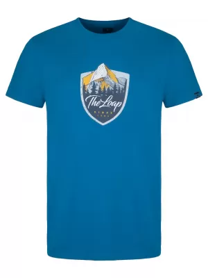 Мъжка тениска LOAP ALESH СИН ПЕЧАТ