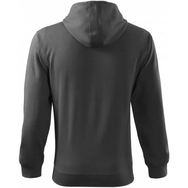  Мъжки суичър MALFINI TRENDY ZIPPER 410 СТОМАНЕНО СИВО 