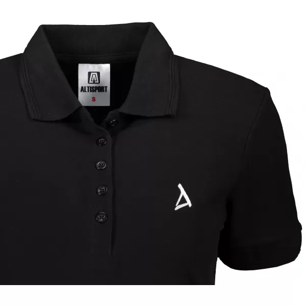  Премиум дамска тениска с яка ALTISPORT ALW002210 ЧЕРНО И БЯЛО 