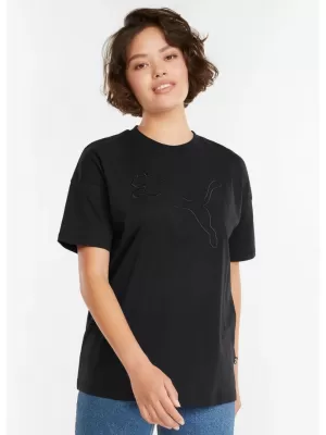 Дамска тениска PUMA HER TEE 589493-01 ЧЕРЕН