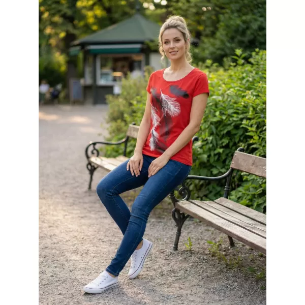  Dámské triko ALTISPORT CARRYOVER ALW112122 ČERVENÁ 