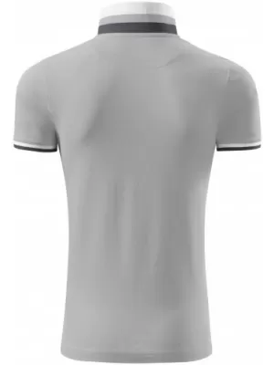 Мъжка тениска с яка MALFINI PREMIUM COLLAR UP 256 СРЕБРИСТО СИВО