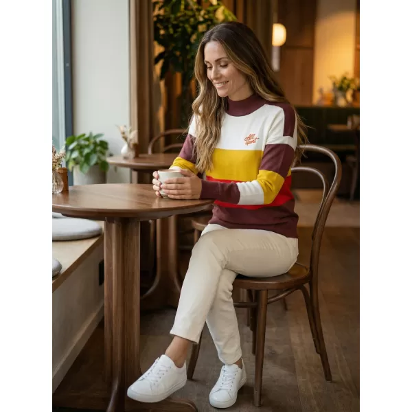  Дамски пуловер ALTISPORT FRAMA LPLU102 БЕЛИ ИВИЦИ 