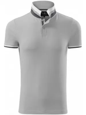 Мъжка тениска с яка MALFINI PREMIUM COLLAR UP 256 СРЕБРИСТО СИВО