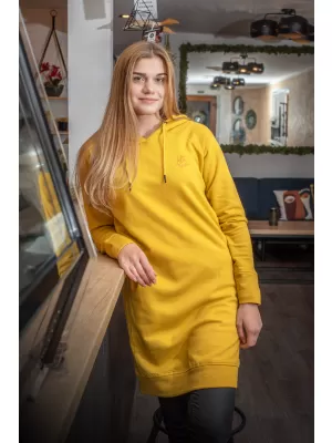 Дамски удължен суичър ALTISPORT MIBELA LSKU366 ЖЪЛТО