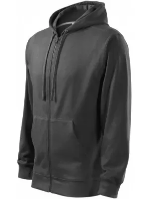 Мъжки суичър MALFINI TRENDY ZIPPER 410 СТОМАНЕНО СИВО