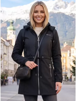 Дамско палто софтшел KIXMI MALAYA ЧЕРЕН