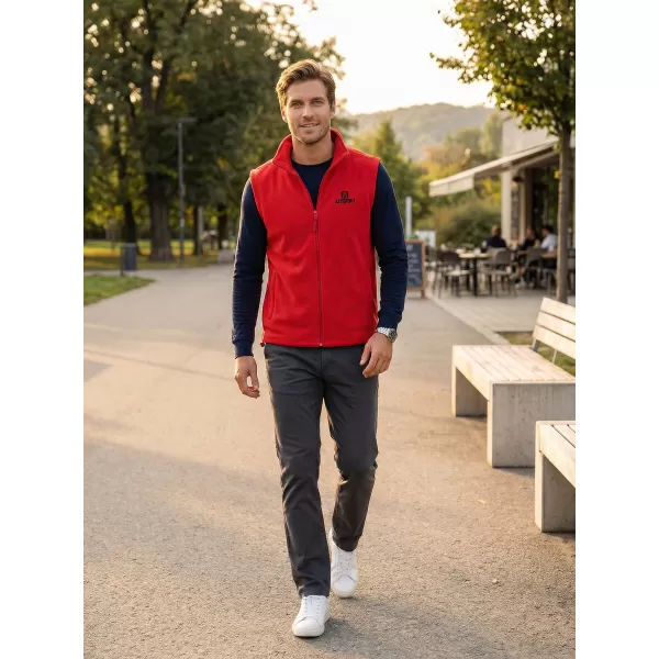  Мъжка поларена жилетка ALTISPORT ALM006518 ЧЕРВЕН 