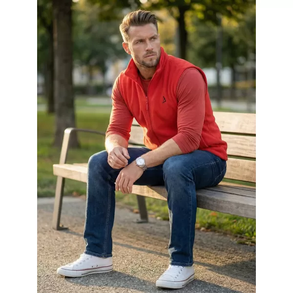  Мъжка поларена жилетка ALTISPORT ALM002518 ЧЕРВЕН 
