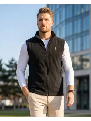 Мъжка поларена жилетка ALTISPORT ALM002518 ЧЕРНО И ЗЛАТНО