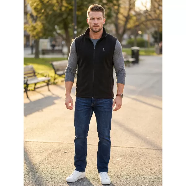  Мъжка поларена жилетка ALTISPORT ALM002518 ЧЕРЕН 