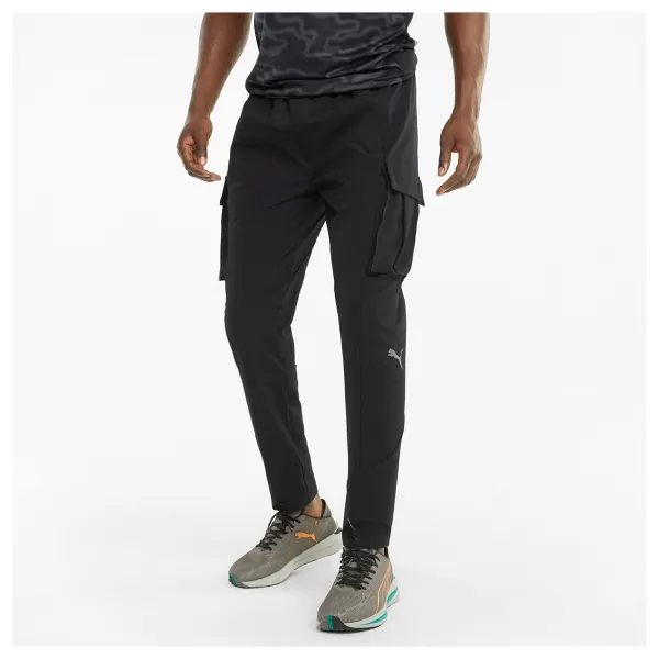  Мъжки спортен панталон PUMA RUN WOVEN CARGO PANT M 520864-01 ПУМА ЧЕРНА 