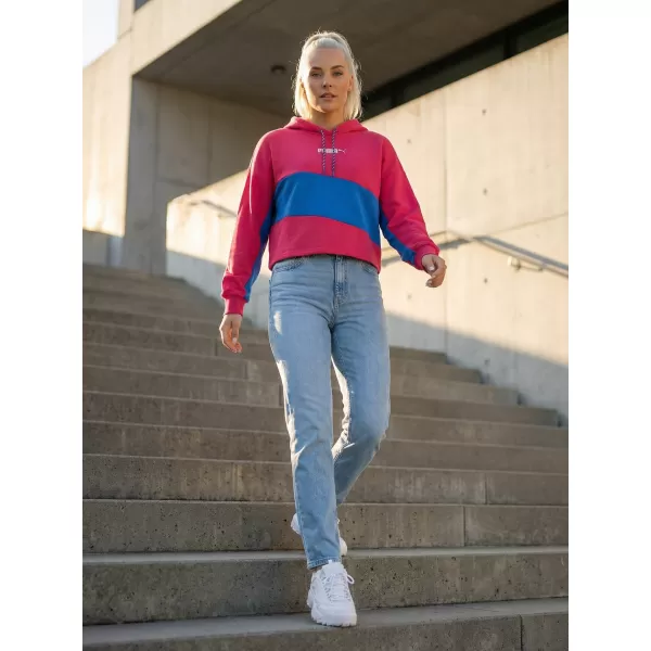  Дамски съкратен суичър PUMA INTL HOODIE TR 531649-14 ЧЕРВЕНО ЦВЕКЛО ЛИЛАВО 