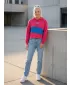 Дамски съкратен суичър PUMA INTL HOODIE TR 531649-14 ЧЕРВЕНО ЦВЕКЛО ЛИЛАВО