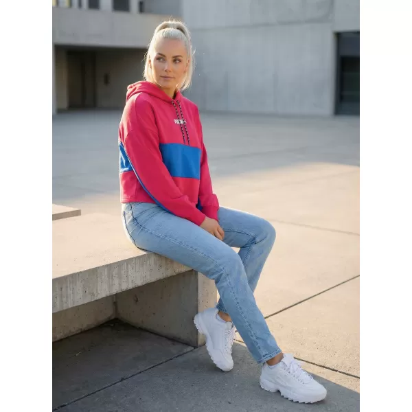  Дамски съкратен суичър PUMA INTL HOODIE TR 531649-14 ЧЕРВЕНО ЦВЕКЛО ЛИЛАВО 