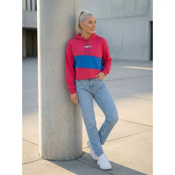  Дамски съкратен суичър PUMA INTL HOODIE TR 531649-14 ЧЕРВЕНО ЦВЕКЛО ЛИЛАВО 