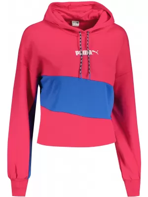 Дамски съкратен суичър PUMA INTL HOODIE TR 531649-14 ЧЕРВЕНО ЦВЕКЛО ЛИЛАВО
