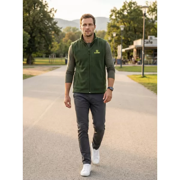  Мъжка поларена жилетка ALTISPORT ALM006518 БУТИЛКА ЗЕЛЕНО 