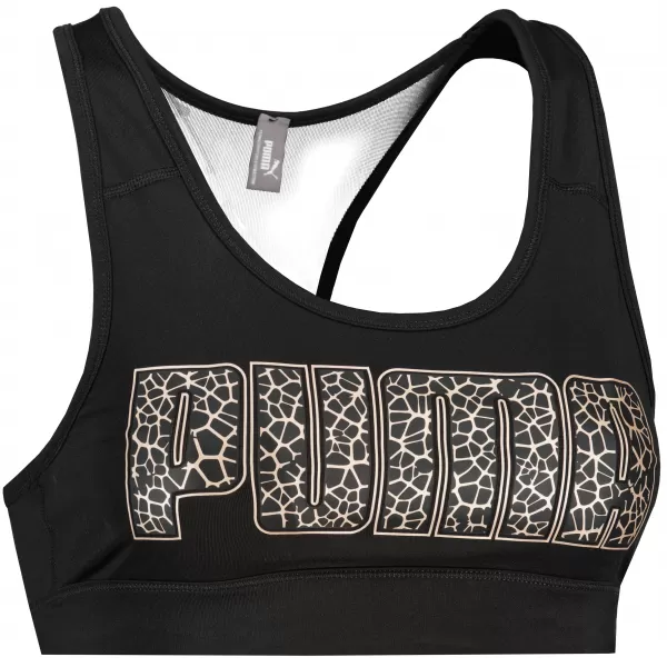  Дамски спортен сутиен PUMA MID IMPACT 4KEEPS BRA 520304-99 ПУМА ЧЕРНО/МЕТАЛИК 