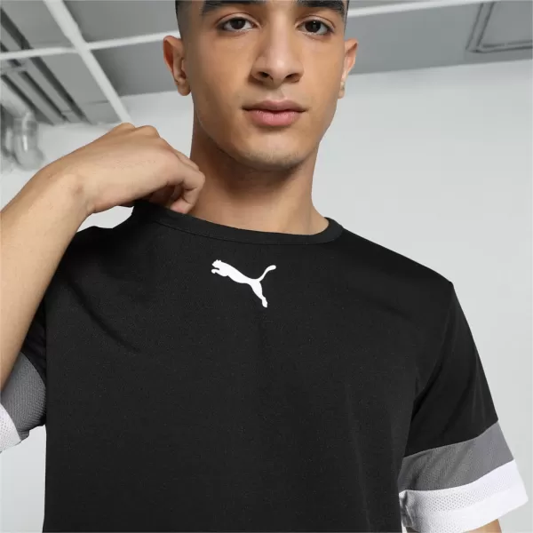  Мъжка функционална тениска PUMA TEAMRISE JERSEY 704932-03 ПУМА ЧЕРНО/ПУШЕНА ПЕРЛА/ПУМА БЯЛО 