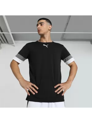 Мъжка функционална тениска PUMA TEAMRISE JERSEY 704932-03 ПУМА ЧЕРНО/ПУШЕНА ПЕРЛА/ПУМА БЯЛО