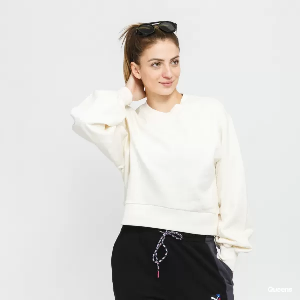  Дамски съкратен суичър PUMA CLASSICS PUFF SLEEVE CREW 531616-73 БЛЯСЪК В ЦВЯТ СЛОНОВА КОСТ 