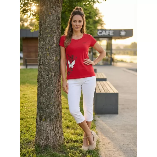  Dámské triko ALTISPORT CARRYOVER ALW137122 ČERVENÁ 