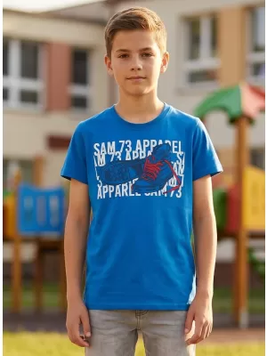 Момче t -риза с къси ръкави SAM 73 PETER BT 562 ЯРКО СИНЬО