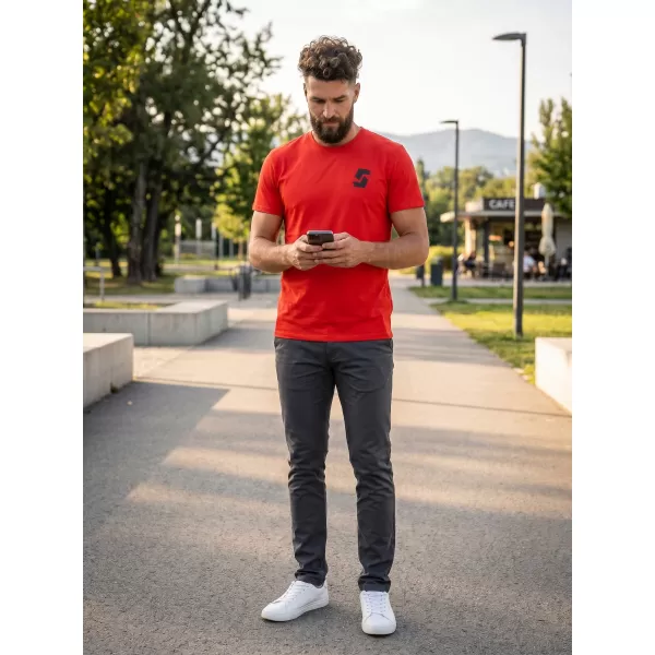  Мъжка тениска с къс ръкав SAM 73 DOUGALL MT 801 ЧЕРВЕНО 