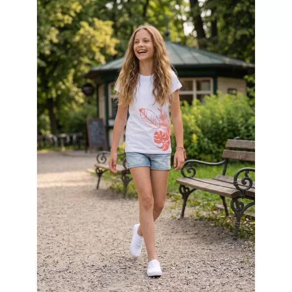  Тениска за момиче с къс ръкав SAM 73 STEPHANIE GT 562 БЯЛО 
