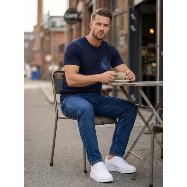  Мъжка тениска с къс ръкав SAM 73 SEAN MT 796 ТЪМНО СИНЬО 