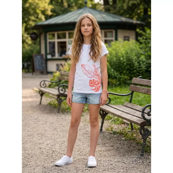  Тениска за момиче с къс ръкав SAM 73 STEPHANIE GT 562 БЯЛО 