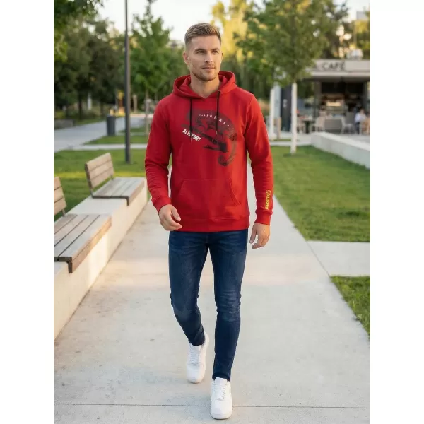  Мъжки суичър ALTISPORT ALM017AL304 ЧЕРВЕН 