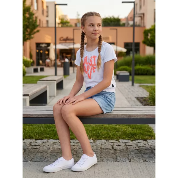  Тениска за момиче с къс ръкав SAM 73 JAYLENE GT 565 БЯЛО 