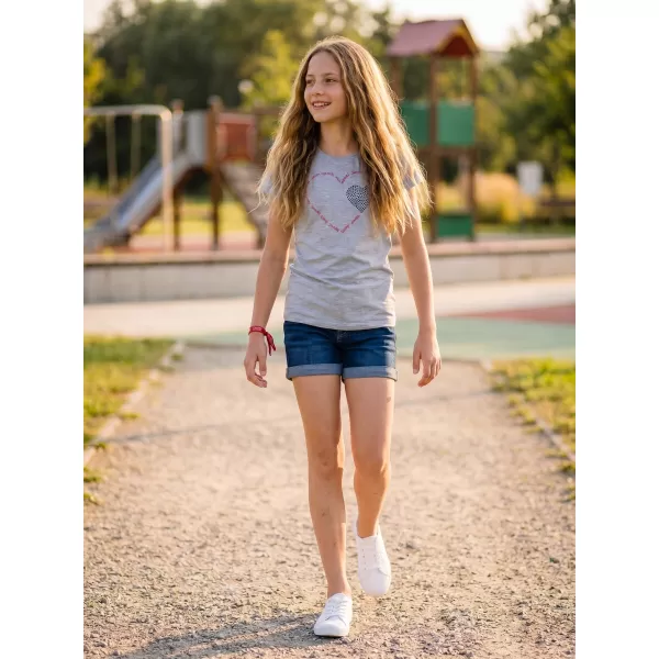  Тениска за момиче с къс ръкав SAM 73 ALAINA GT 564 СВЕТЛО СИВО 