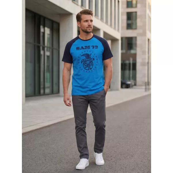  Мъжка тениска с къс ръкав SAM 73 JORDAN MT 805 ЯРКО СИНЬО 