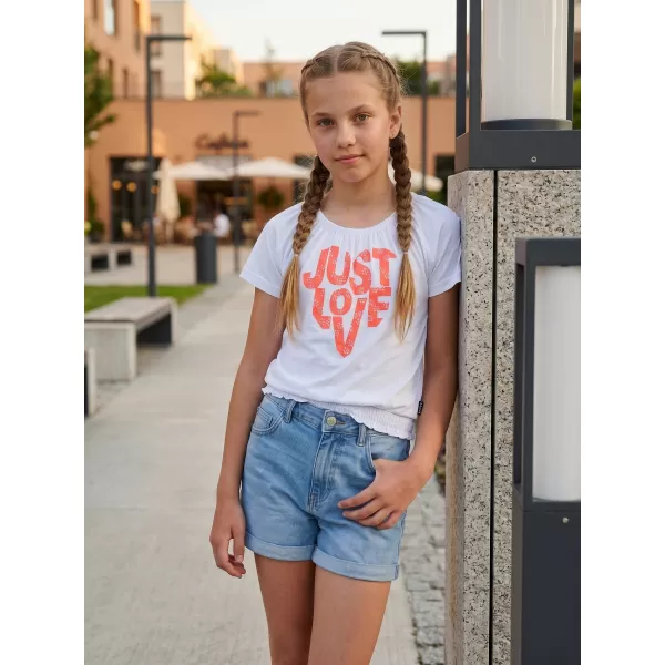  Тениска за момиче с къс ръкав SAM 73 JAYLENE GT 565 БЯЛО 