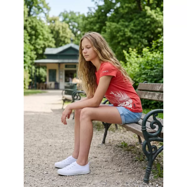  Тениска за момиче с къс ръкав SAM 73 STEPHANIE GT 562 ЯРКО РОЗОВО 