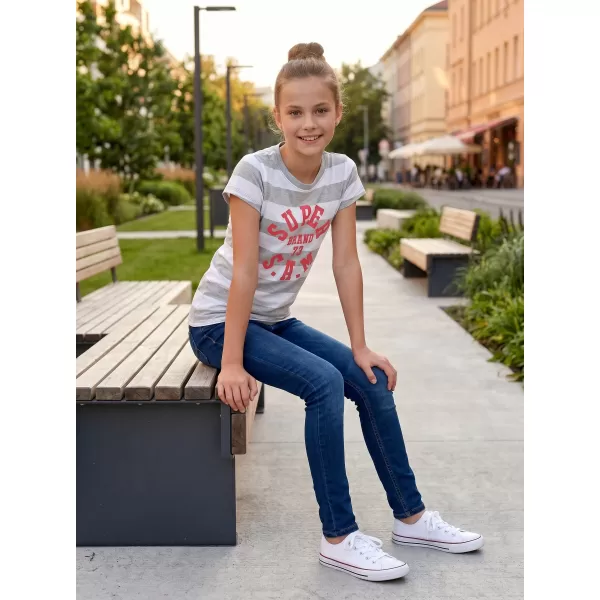  Тениска за момиче с къс ръкав SAM 73 SIOBHAN GT 561 СВЕТЛО СИВО 