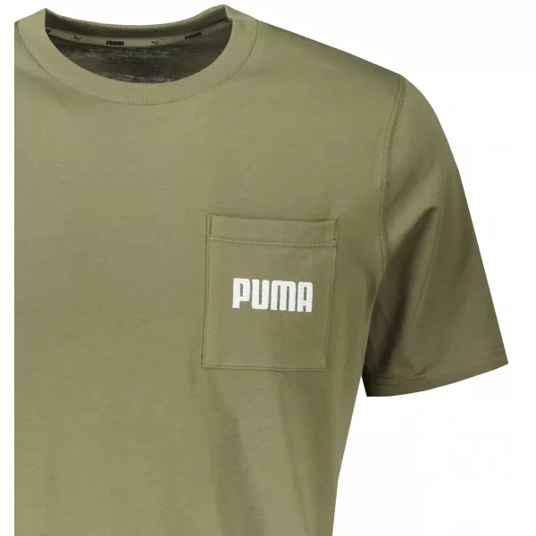  Мъжка тениска PUMA MODERN BASIC POCKET TEE ТЪМНОЗЕЛЕН МЪХ 